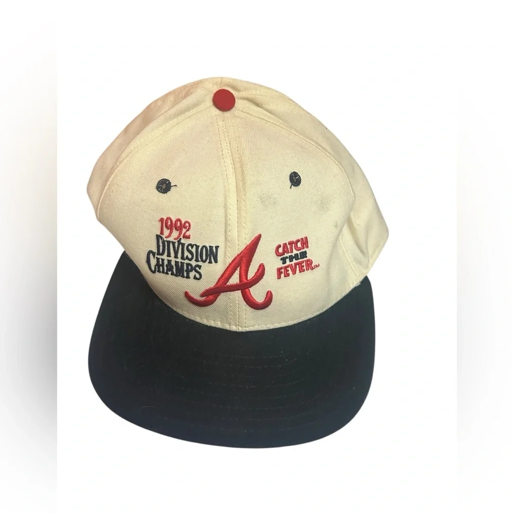 1992 Atlanta Braves Division Champs Hat Catch The Fever baseball 90s sports